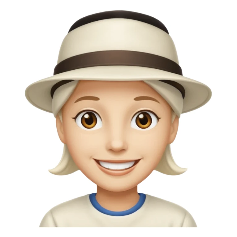 adulto con sombrero blanco sticker