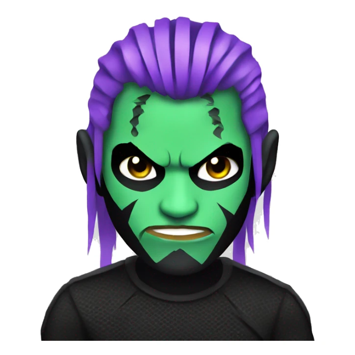 Jeff Hardy in apple emoji art style  sticker
