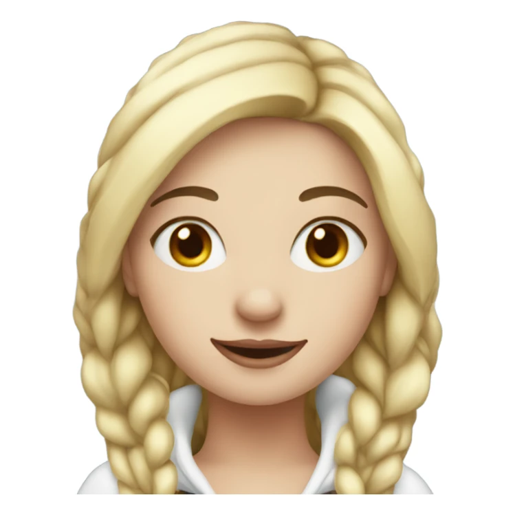 blonde girl as snowman  sticker