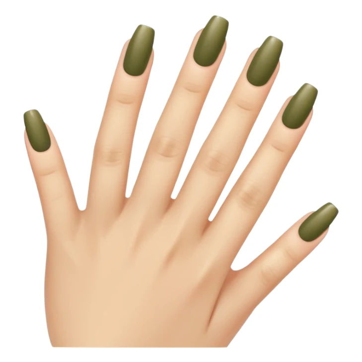 gel polish, y manicure en beige and olive green  sticker