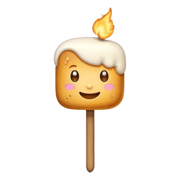 Roasted marshmallo on a stick no face sticker