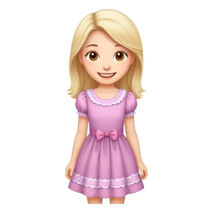 girl in a cute dress sticker