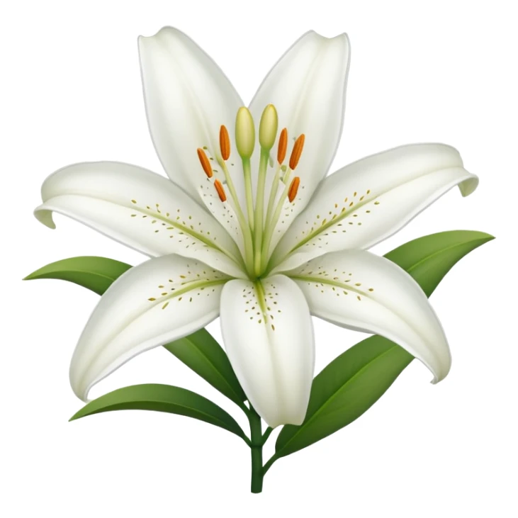 a white Lilly flower as a emoji sticker