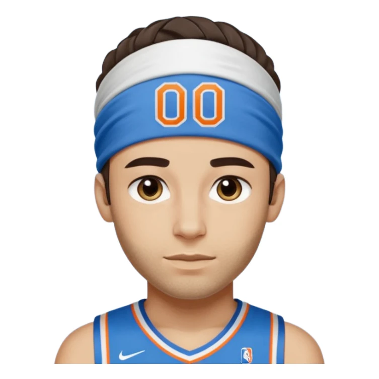 Shai Gilgous alexanderd wearing his okc blue jersey with number two with his blue headband on sticker
