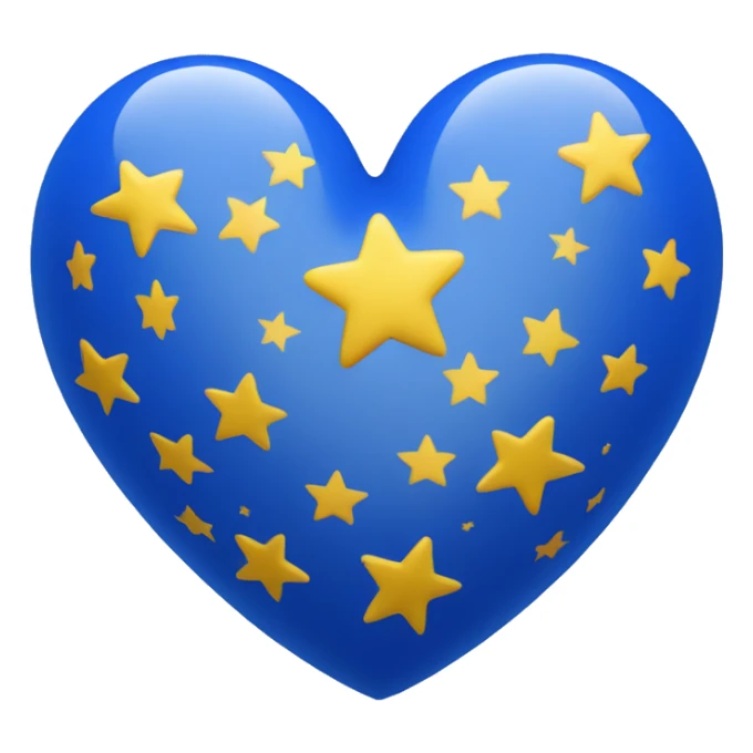 blue heart with EU europe stars sticker