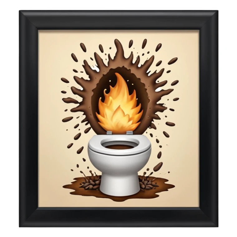 blowing up the toilet with poop sticker