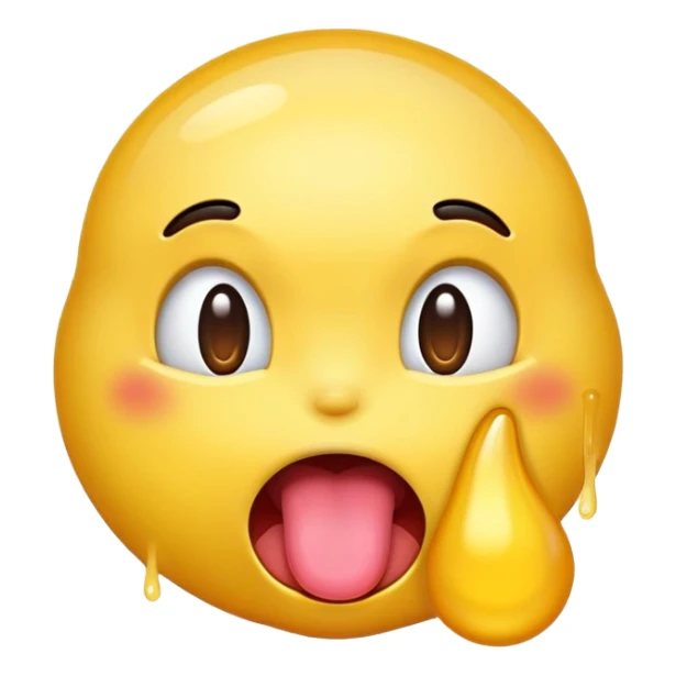 Sticking tongue out emoji with sweat sticker