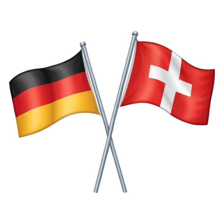 germany austria switzerland flags sticker