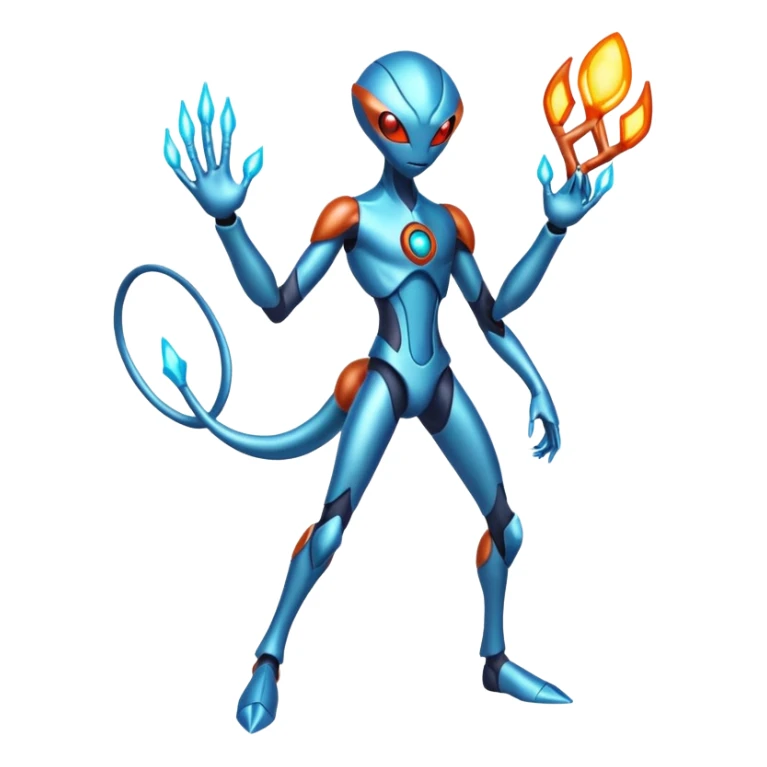 Metallic Incandescent Handsome Deoxys-Stitch-hybrid  (full body) sticker