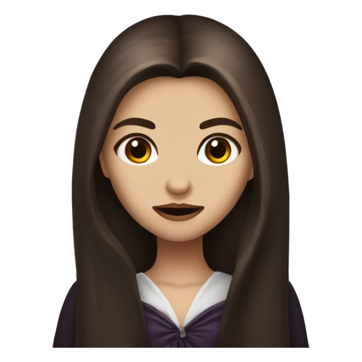 Pretty vampire with brown eyes  and long brown hair  sticker