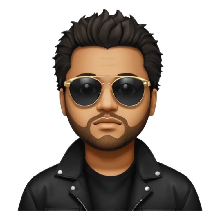 the weeknd looking off to the side with sunglasses and lights reflecting off them during after hours era sticker