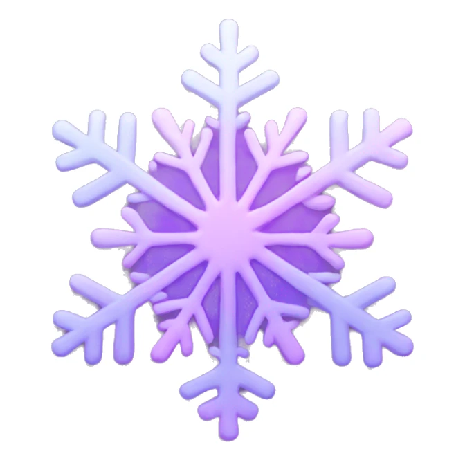 pastel pink and purple aurora snowflake  sticker