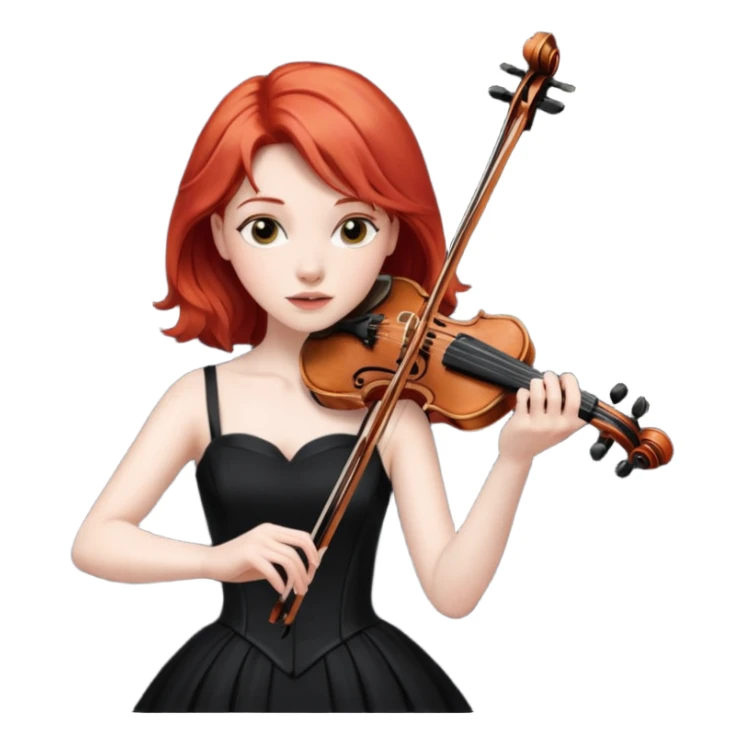 RED HAIR  FEMALE VIOLINIST sticker