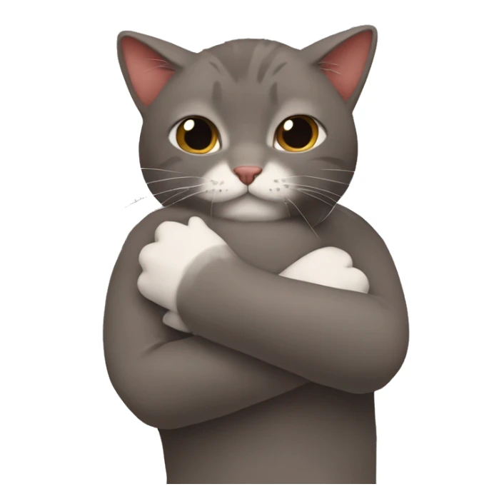 Me and my little grey red brown cat hugs sticker