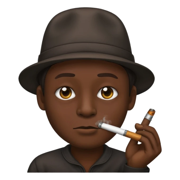 Emoji smoking crack pipe sticker