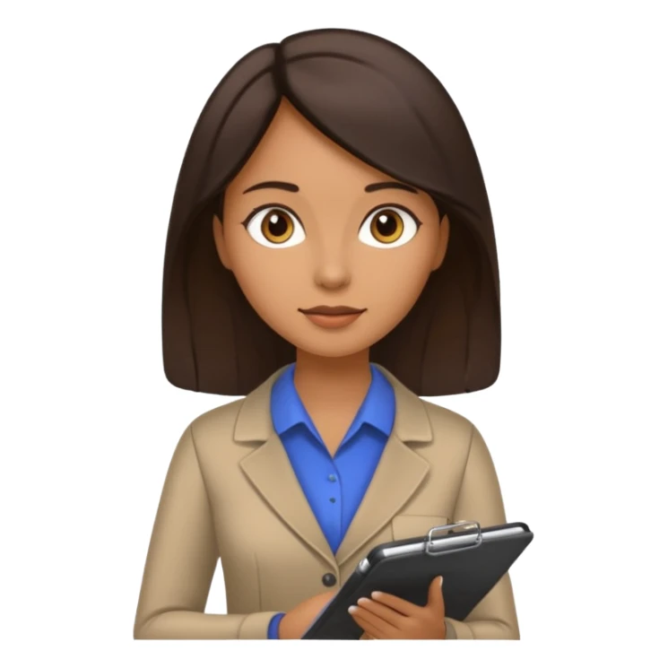 women with clipboard and pen sticker