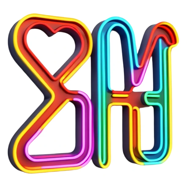 Neon sign with the name Adriana  sticker