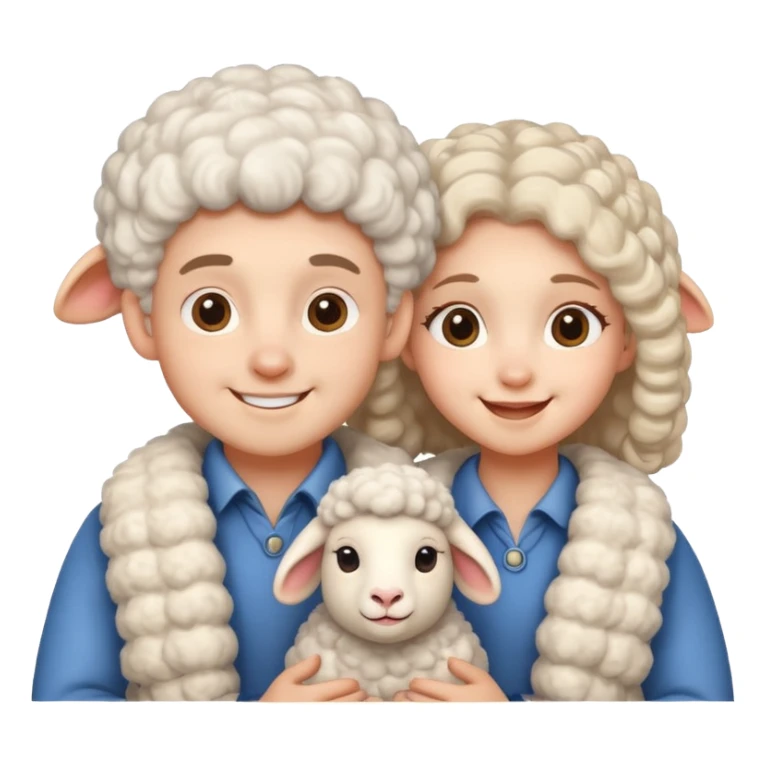 sheep boy and sheep girl couple sticker