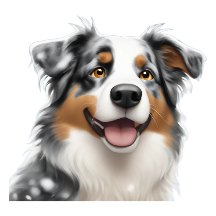 Australian shepherd in the snow sticker