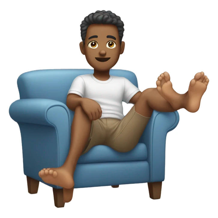 🤗 this emoji with feet up behind it sticker