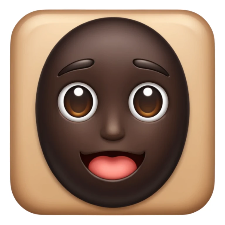 emoji of Austrian black big bean sticker
