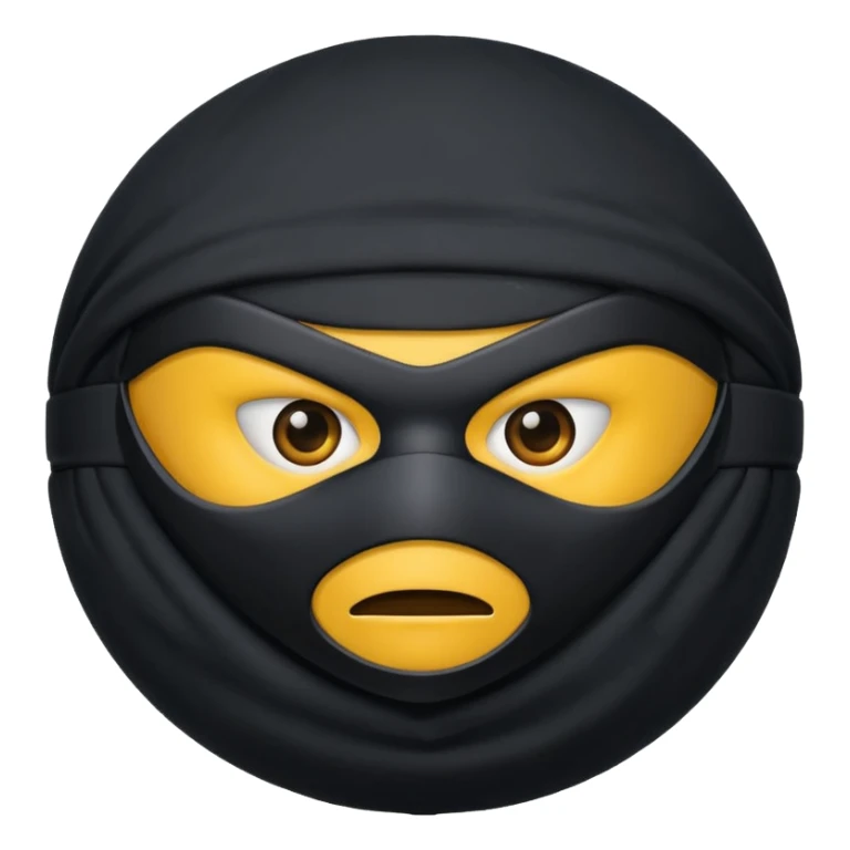 Ninja ball masked sticker