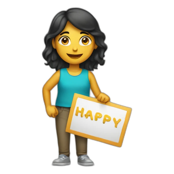 Person holding a sign that has “Happy Birthday Priya” sticker