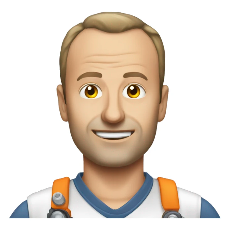 Friedrich Merz as a mechanic less hair sticker