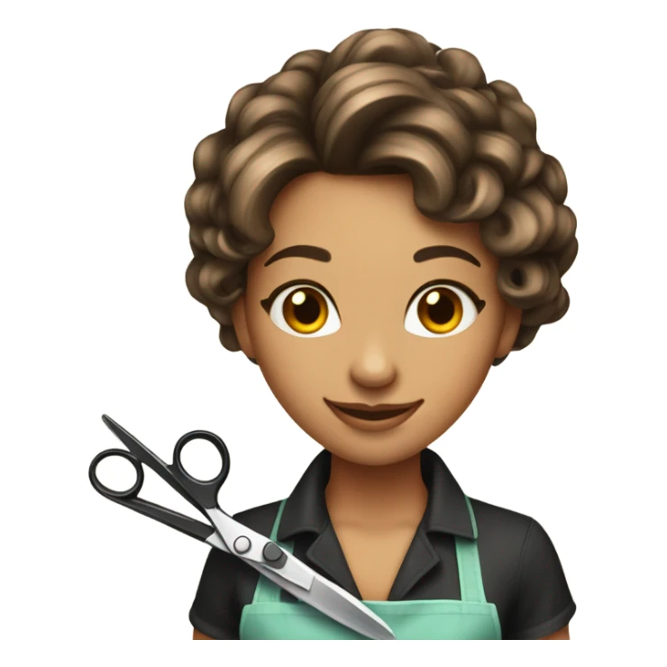 pretty hairdresser woman  sticker