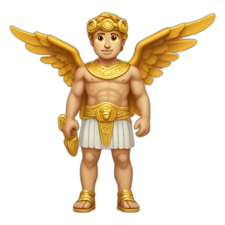 Hermes mythologic god with wings sandals sticker