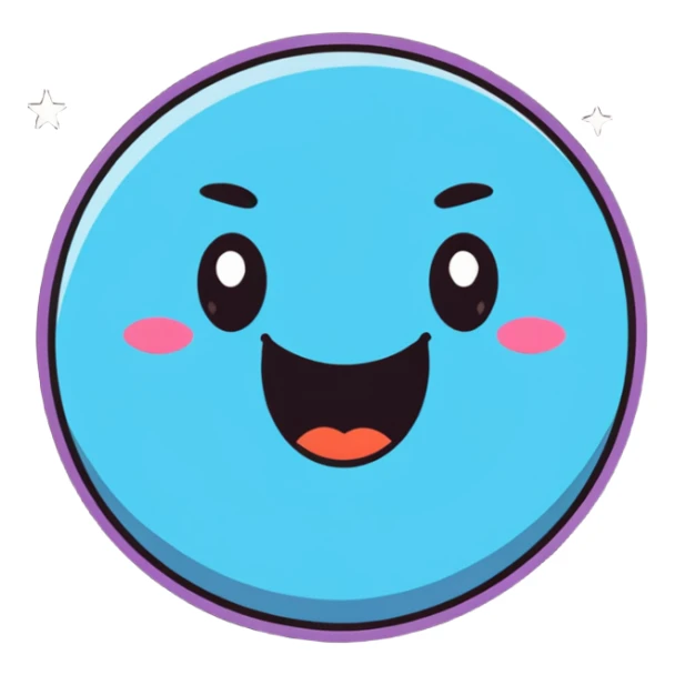 Excited face with big grin and stars in eyes sticker