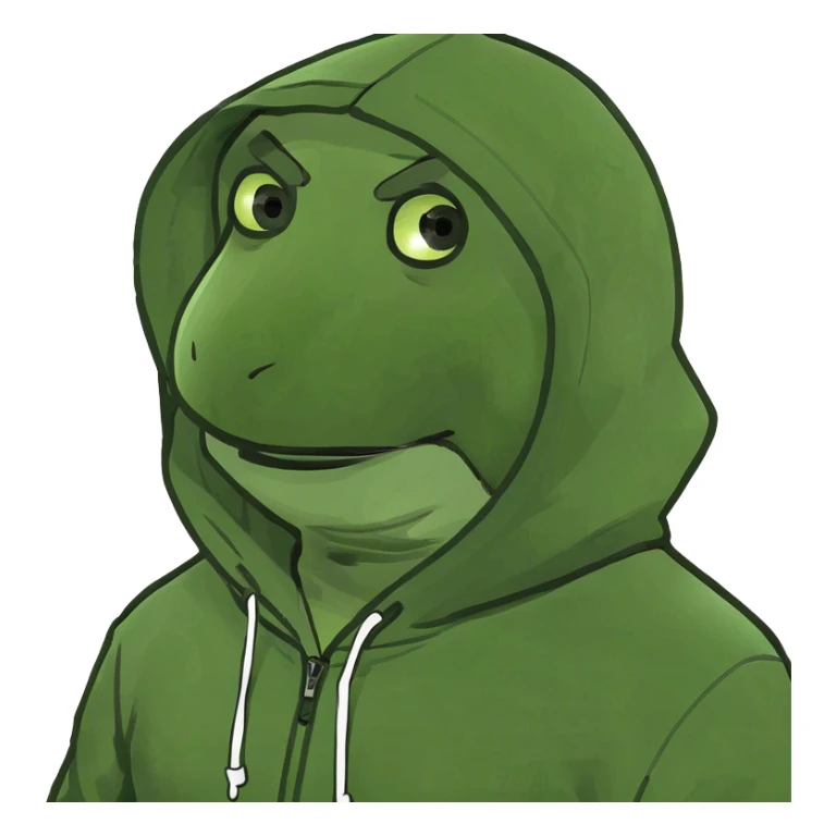 Carey Martin wearing a hoodie sticker