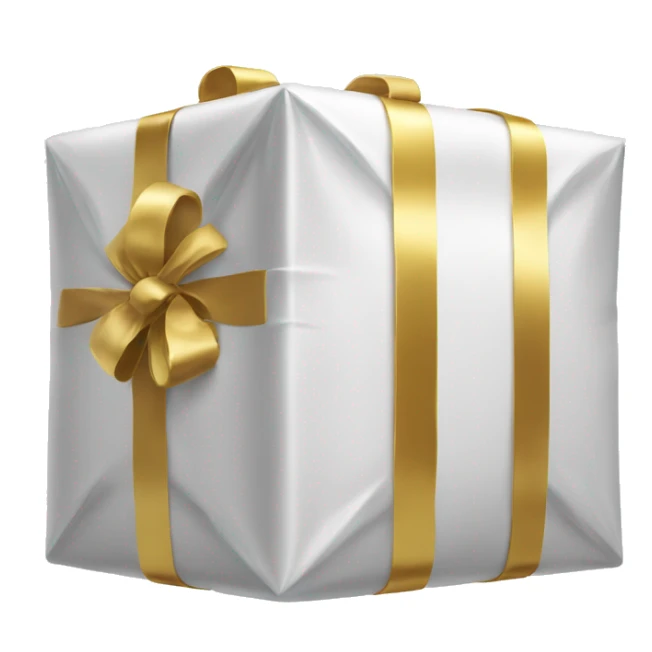 White package with gold inscription guess sticker