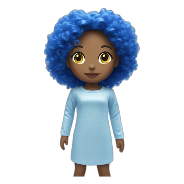 blue doll dress long sleeve (Only dress) sticker
