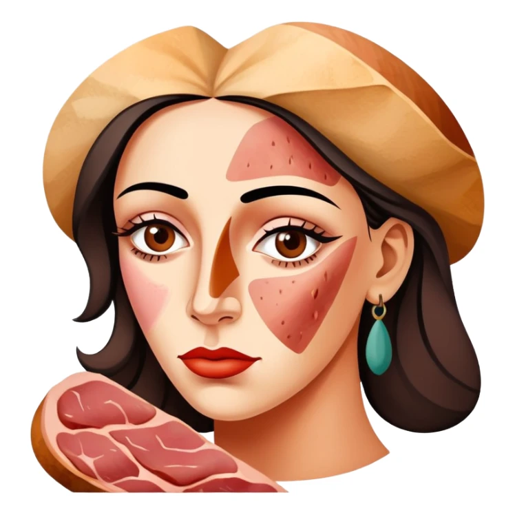 picasso abstract SPAM MEAT spain woman painting sticker