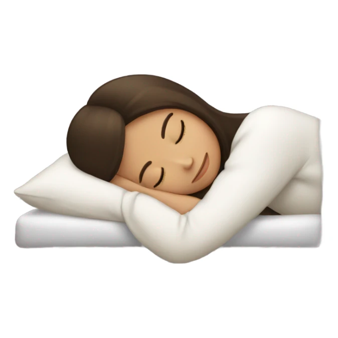 Brunette girl sleeping sticker