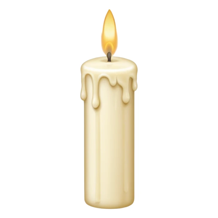 Thin and long Leaning Candle dripping wax as if someone is holding it sticker