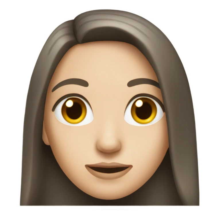 A brunette white woman with long dark hair sticker