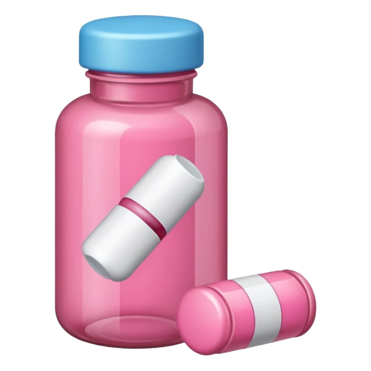 pink pills in a bottle sticker