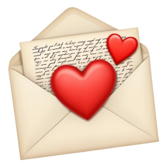 romantic letter sticker