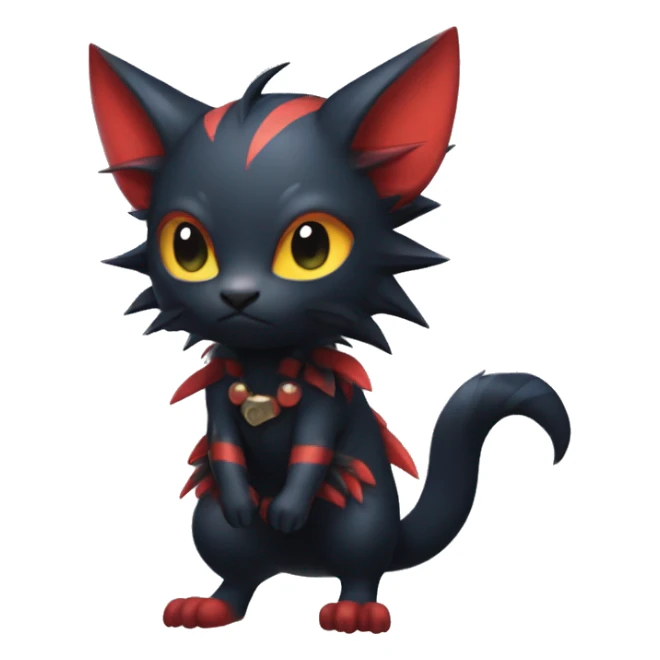  Kawaii Edgy Cool Beautiful Nargacuga-Litten full body sticker