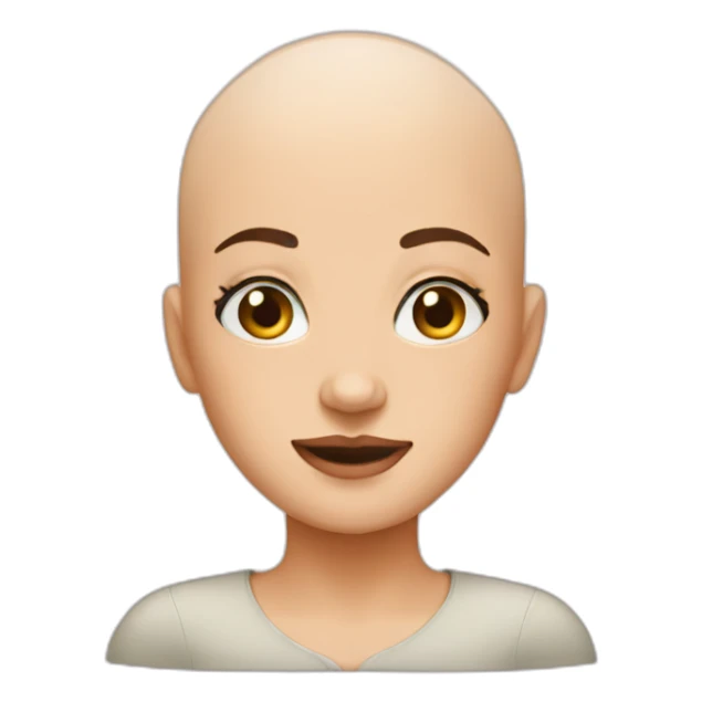 bald girl sticker