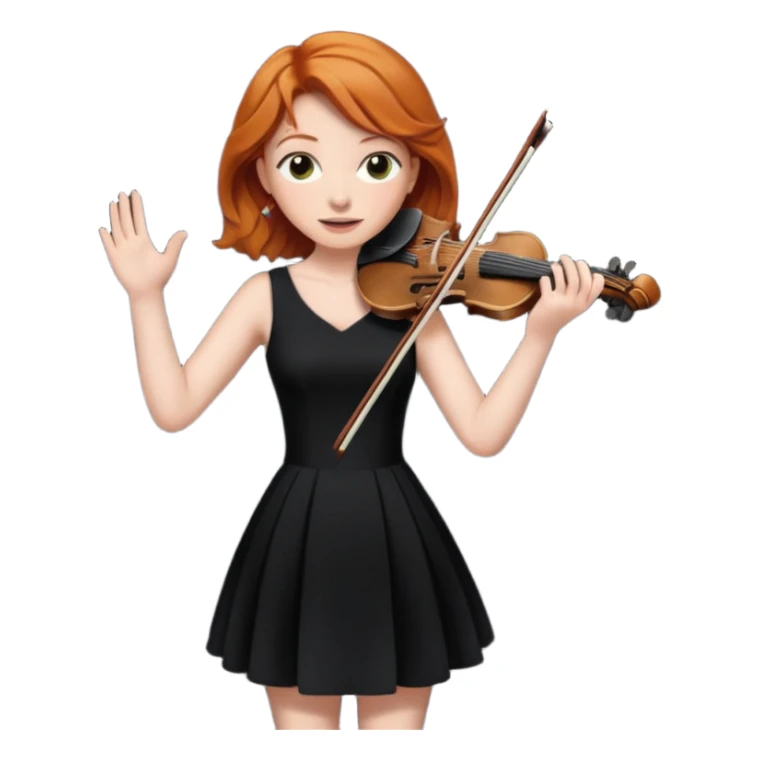 Ginger haired female conducting music sticker