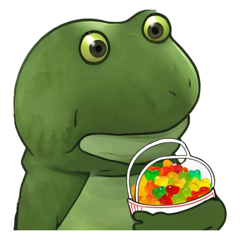 A hoodie full of gummy bears sticker