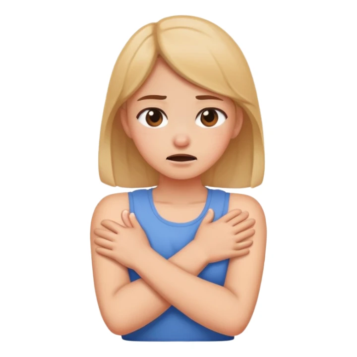 arms crossed choking neck girl sticker