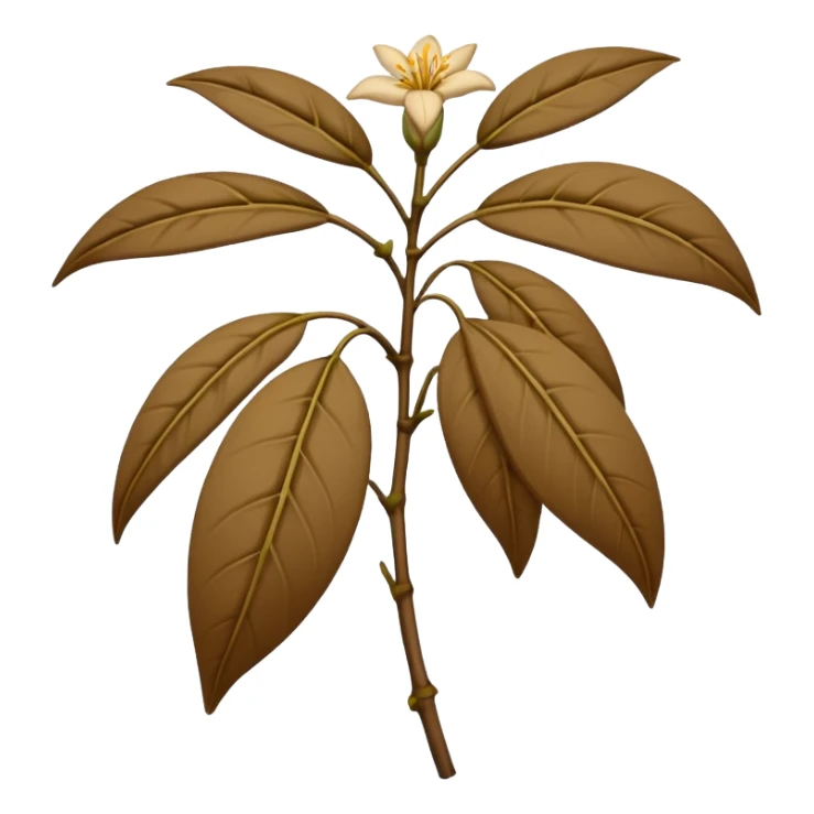 wilted indian jasmine without leaves in emoji format sticker