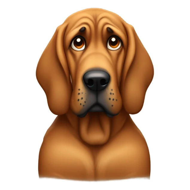 Disappointed Bloodhound dog with folded arms. sticker