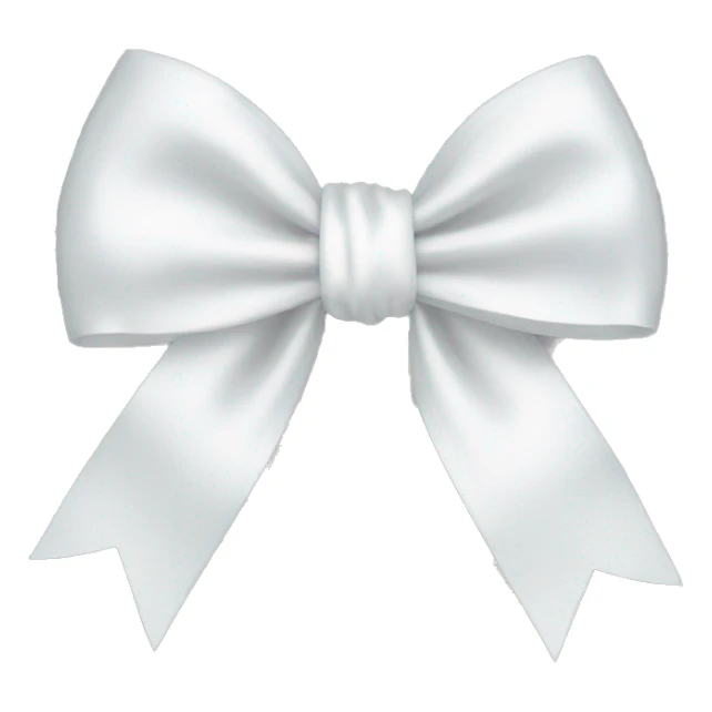 white satin bow sticker