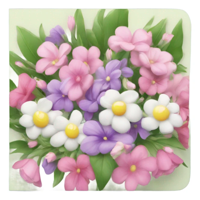 Beautiful Greeting card with flowers on the cover sticker