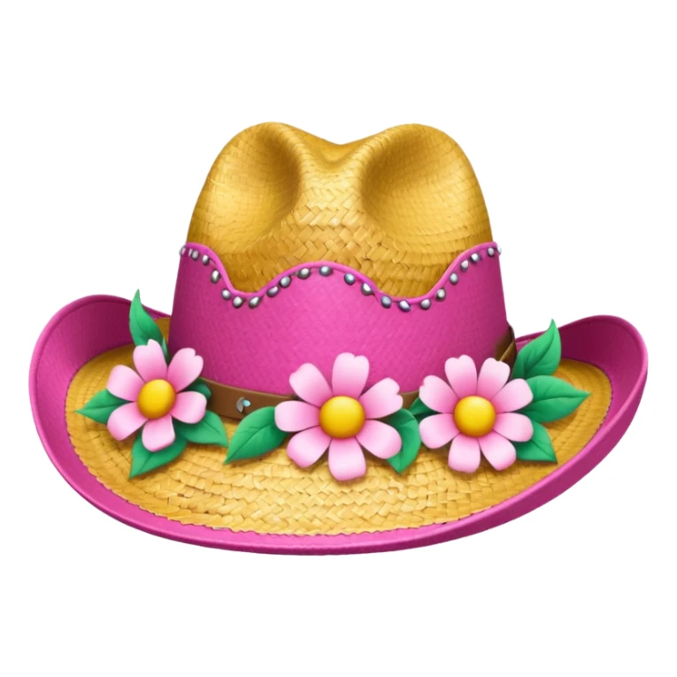 Cowgirl hat with flowers in it sticker